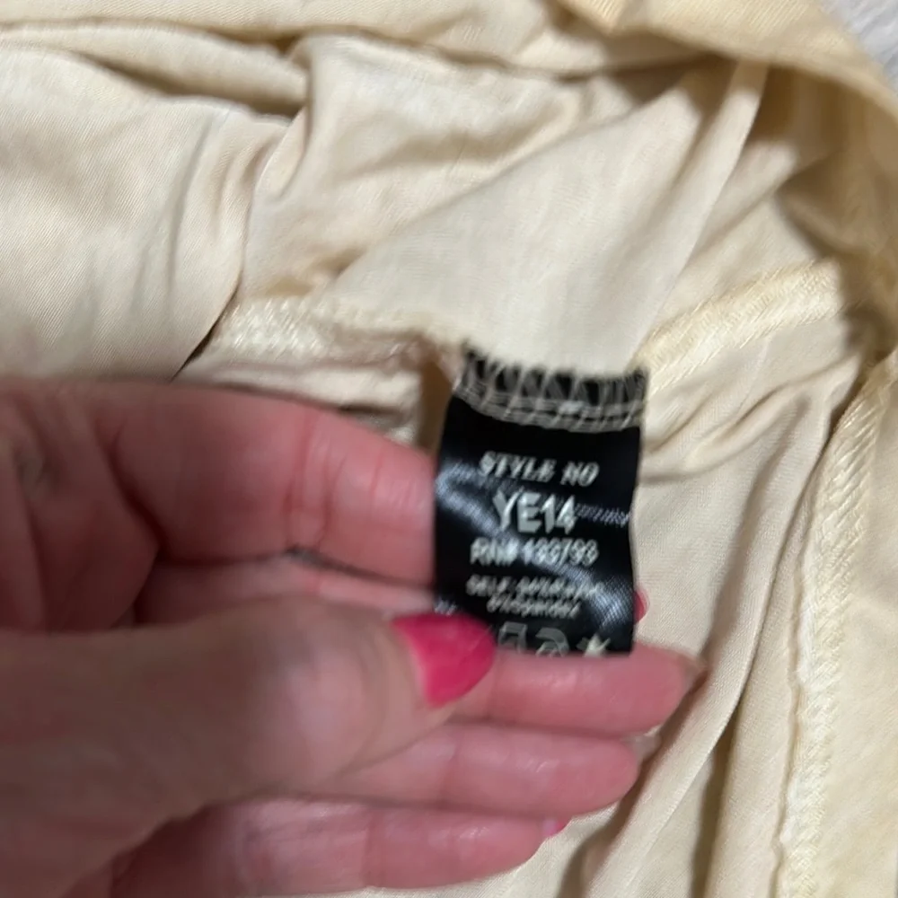 POL Sweet And Simple Racerback Sleeveless Babydoll Tank Womens Small Zip Cream - Picture 3 of 9